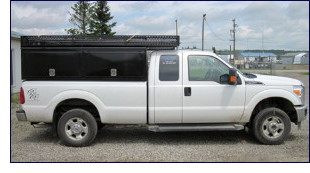 Our standard fleet of 30 Service Vehicles are fully tooled, 1-ton 4x4 trucks with service boxes and supplies.